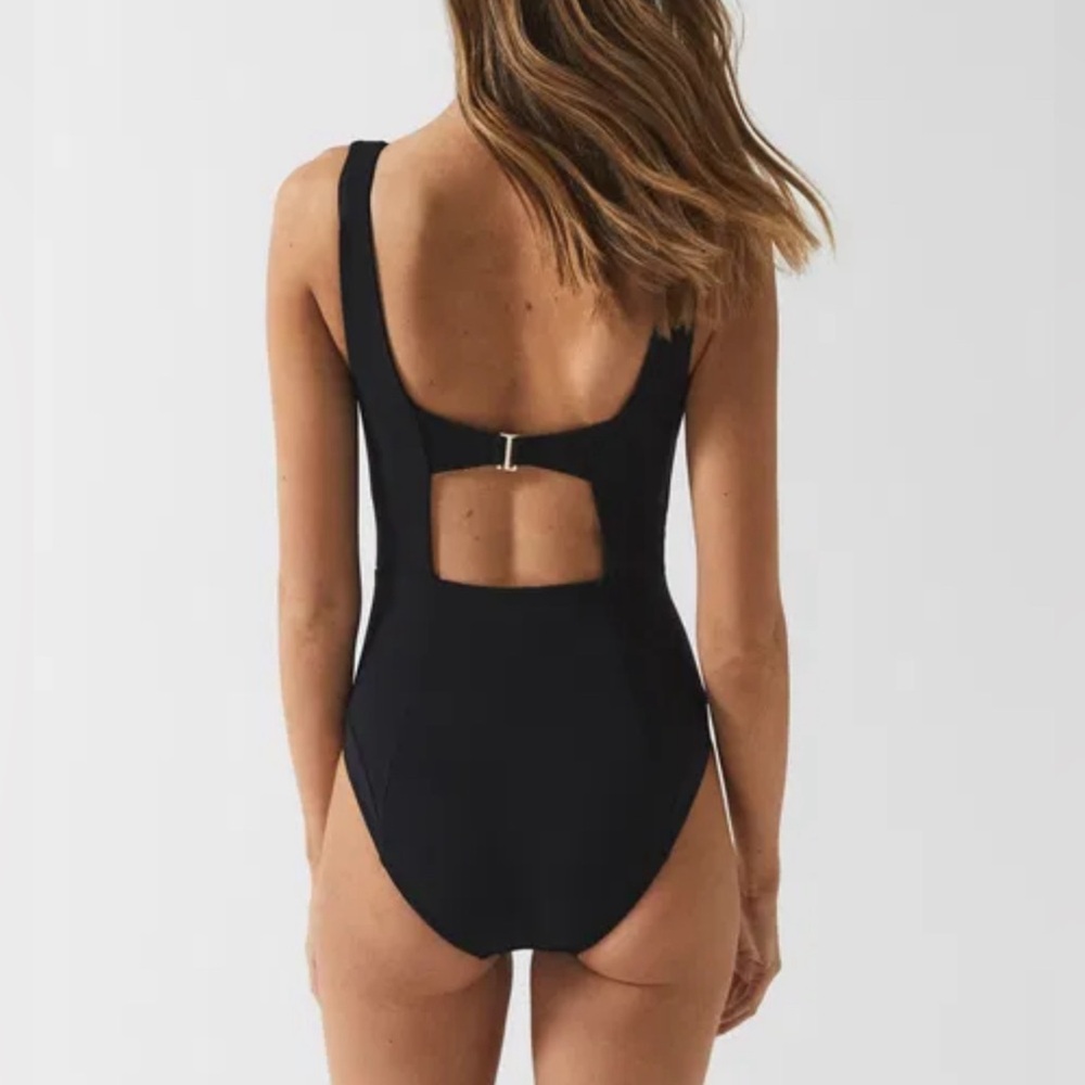 Reiss Tally Black One Piece Swimsuit - Picture 4 of 4